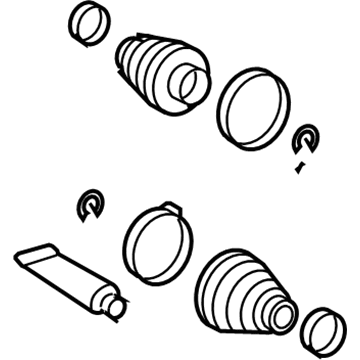 Lexus 04438-0E010 Boot Kit, Front Drive Shaft, In & Outboard, LH