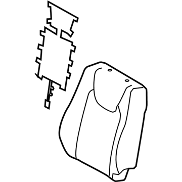Lexus 71074-0E231-A1 Front Seat Back Cover Sub-Assembly, Left (For Separate Type)