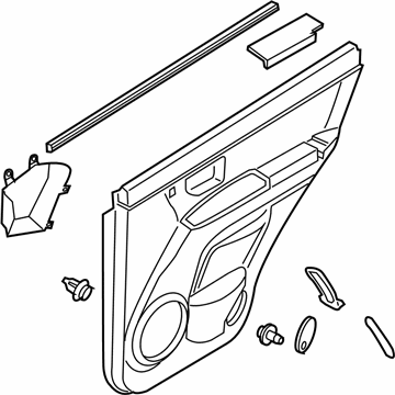 Kia 833023E0115I Panel Complete-Rear Door Trim