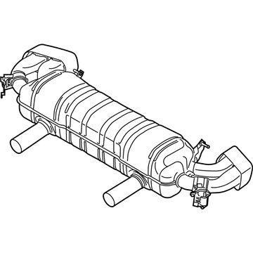 BMW 18-30-9-896-666 REAR MUFFLER WITH EXHAUST FL