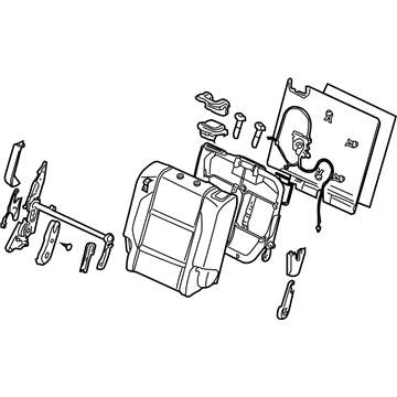 Nissan 88600-9GE7D Back Assy-Rear Seat, RH