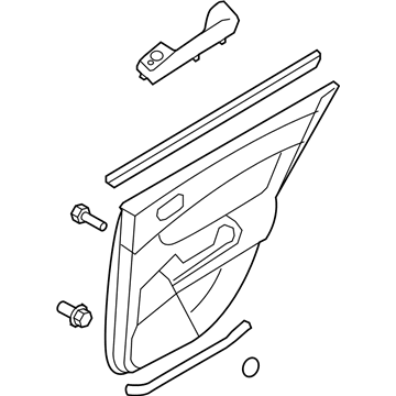 Hyundai 83301-3K080-C8 Panel Complete-Rear Door Trim, LH