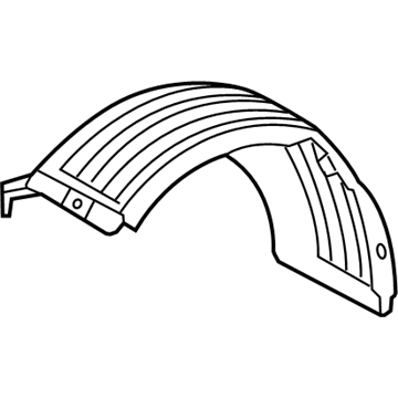 Hyundai 86821-A5000 Rear Wheel Guard Assembly, Left