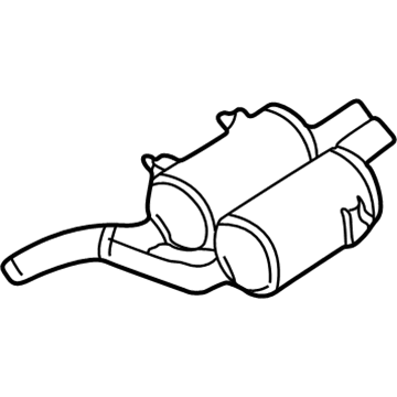BMW 18-10-7-832-984 Rear Muffler Left