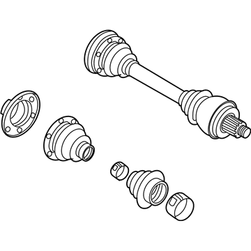 BMW 33-21-2-283-956 Cv Axle Assembly Rear Right