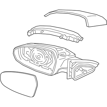 Kia 87620M7070 Outside Mirror Assembly