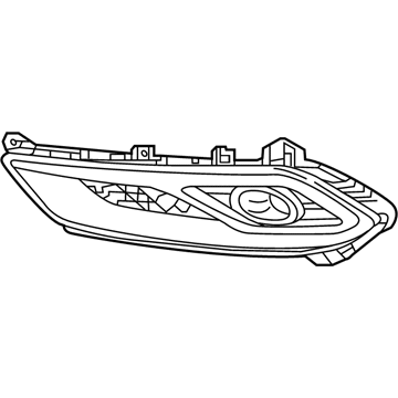 Hyundai 86564-3V510 Front Bumper Fog Lamp Grille, Right