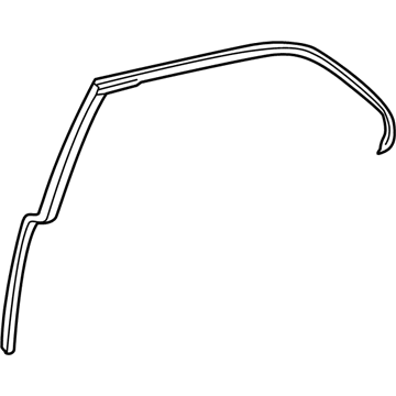 Lexus 67888-50030 Weatherstrip, Rear Door, No.2 LH