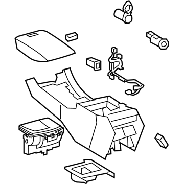 Lexus 58910-33370-E0 Box Assy, Console, Rear