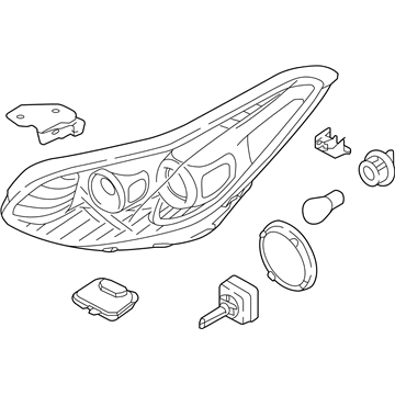 Kia 92102D9330AS Lamp Assembly-Head, RH