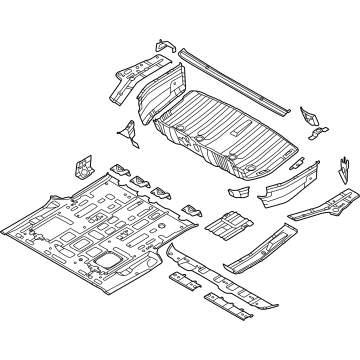 Kia 65510R0100 Panel Assembly-Rear FLOO