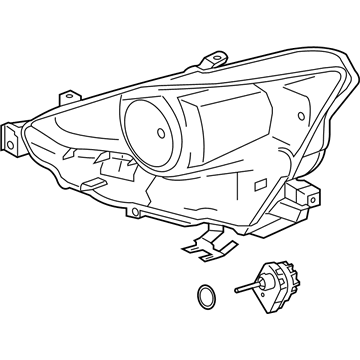 Lexus 81185-53721 Headlamp Unit With Gas, Left