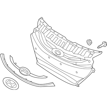 Hyundai 86350-A5010 Radiator Grille Assembly