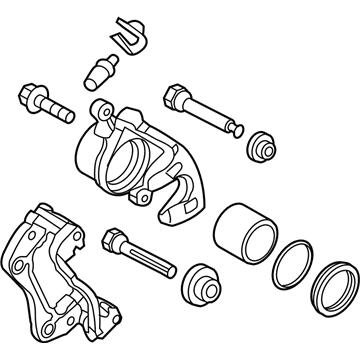 Kia 581901WA05 Front Brake Caliper Kit, Right