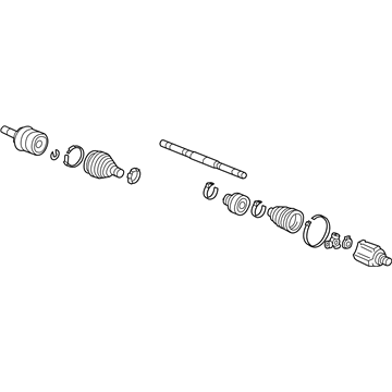 Acura 44305-TR4-A93 Driveshaft Assembly, Passenger Side