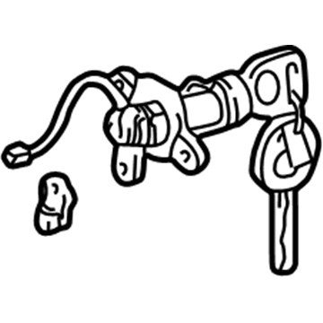 Lexus 69055-53030 Luggage Compartment Lock Cylinder & Key Set