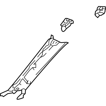 Lexus 62220-11020-E3 GARNISH Assembly, Front Pillar