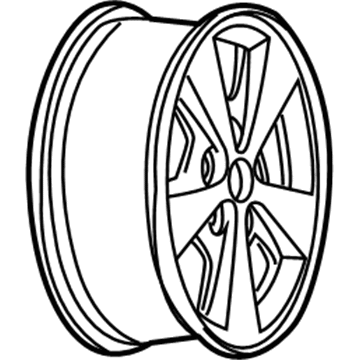 GM 9594582 Wheel Rim - 16X6 Machined Aluminum Wheel Rim