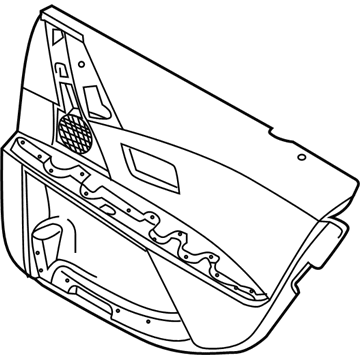BMW 51-42-7-078-741 Door Lining Leather Rear Left