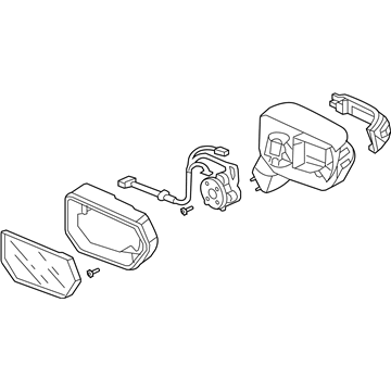 Acura 76200-STK-A01ZB Mirror Assembly, Passenger Side Door (Nighthawk Black Pearl) (R.C.)