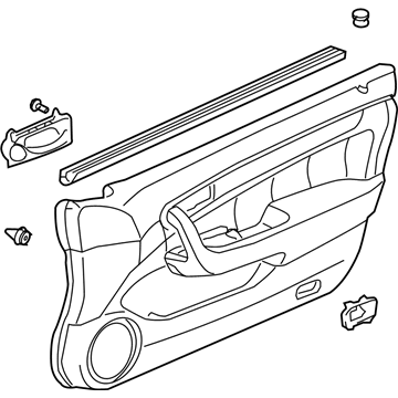 Honda 83500-SDP-A04ZA Lining Assy., R. FR. Door *NH167L* (LEA) (GRAPHITE BLACK)
