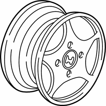Honda 08W15-S84-100 Wheel, Machine Finish Alloy (15") (5-Spoke)