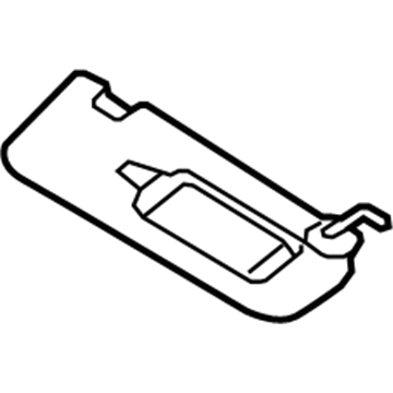 Hyundai 85201-2L410-4W Sun Visor Assembly, Left
