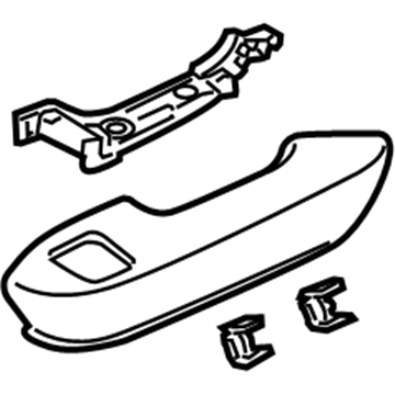 Acura 83752-TK4-A14ZA Armrest Assembly, Left Rear Door Lining (Gray)