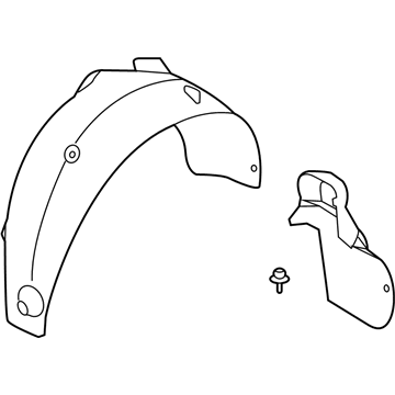 Hyundai 86822-K2000 Rear Wheel Guard, Right