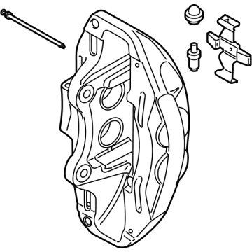 BMW 34-11-6-897-338 BRAKE CALIPER HOUSING, RED