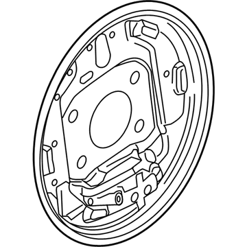 Honda 43120-T5R-A01 Plate, Left Rear Brake Back