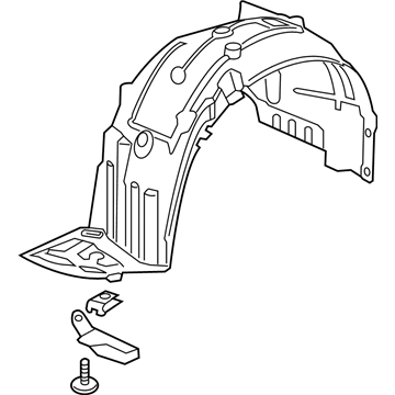 Honda 74151-TGG-A00 Fender, Left Front (Inner)