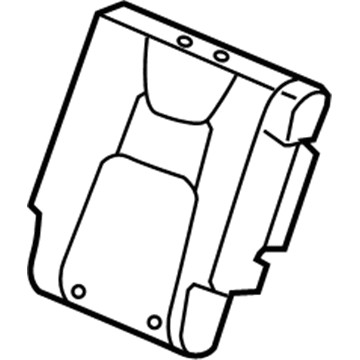 Honda 82121-SJC-A53ZG Cover, Right Rear Seat-Back Trim (Atlas Gray) (Leather)