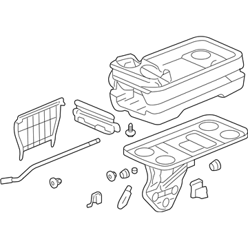 Honda 81190-SHJ-A61ZE Table Assy., FR. Seat Center *G64L*