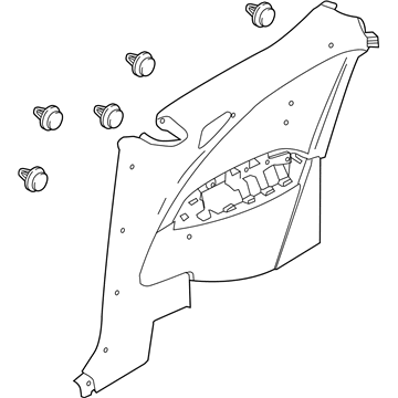 Nissan 76901-1GR0A Finisher-Rear Side, LH