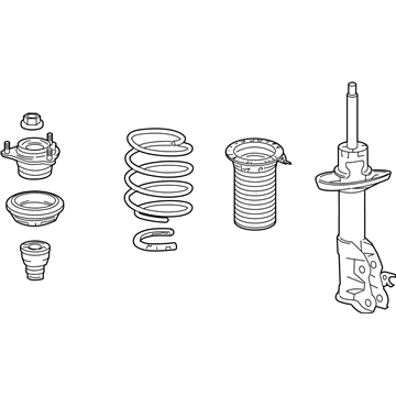 Honda 51602-XVJ-000 Shock Absorber Assembly, Left Front