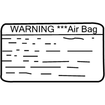 Nissan 98591-10Y10 Label-Air Bag