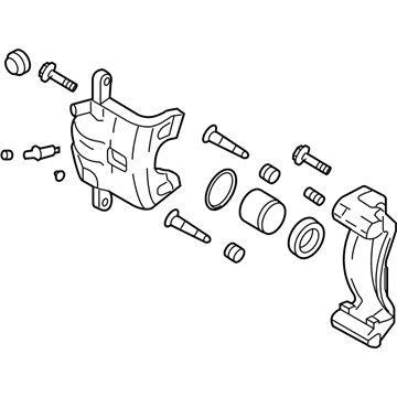 Kia 583112SA00 Rear Brake Caliper Kit, Right