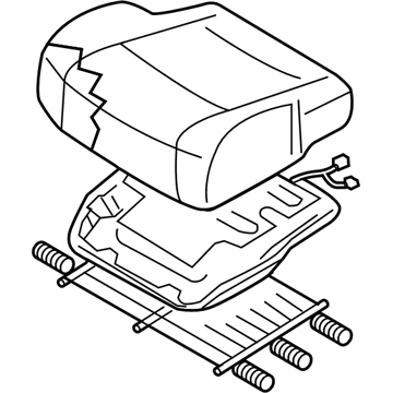 Nissan 88350-5Z200 Cushion Assembly-2ND Seat, L