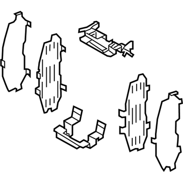 Infiniti D1080-4GA0B Hardware Kit-Front Disc Brake Pad