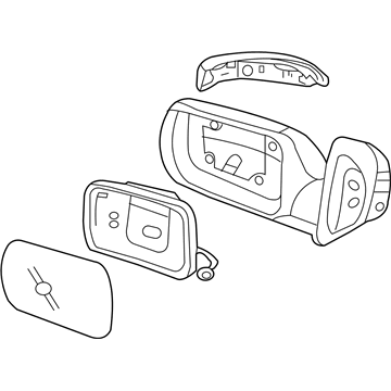 Kia 876204J221 Outside Rear View Mirror Assembly, Right