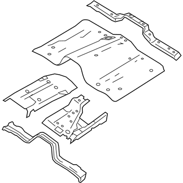 Nissan 74300-EZ00A Floor Assy-Front