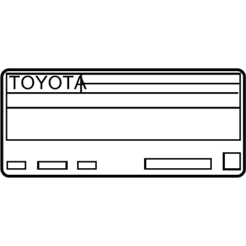 Toyota 11298-37610 Emission Label
