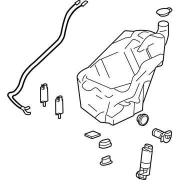 GM 25783867 Container Asm, Windshield Washer Solvent(W/Pump&Solvent Level Switch)<See Guide