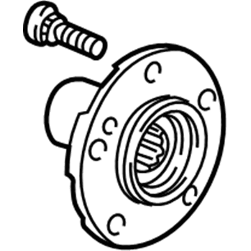 Honda 42210-S2A-000 Hub Assembly, Rear