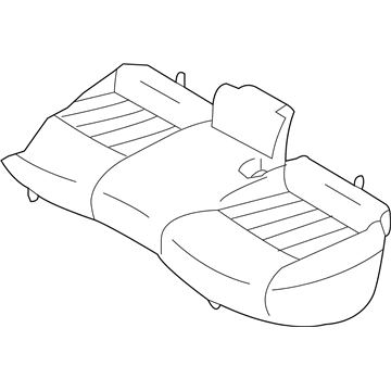 Infiniti 88320-1CB0B Trim Assembly-Rear Seat Cushion