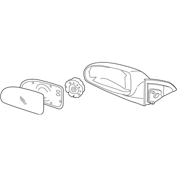 Hyundai 87610-2H110 Mirror Assembly-Outside Rear View, LH