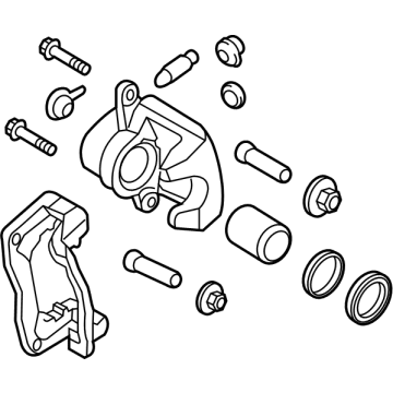 Kia 583103MA30 Rear Brake Caliper Kit, Left