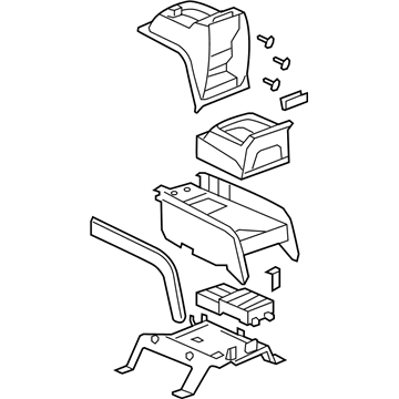 GM 25775477 Compartment Asm-Front Floor *Vy Light Cashme