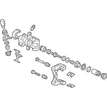 Honda 43018-SZT-G01 Caliper Sub-Assembly, Right Rear